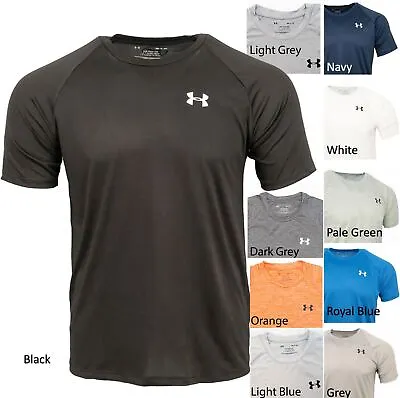 Under Armour Mens T-Shirt Short Sleeve UA Gym Fitness HeatGear Crew Running New • £19.95