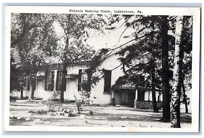 Quakertown Pennsylvania PA Postcard Friends Meeting House Exterior C1940s Trees • $29.95