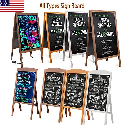 A-Frame Foldable Message Writing Board Illuminated Painting Menu Boards For Cafe • $25.97