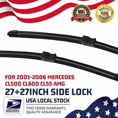 For Mercedes-Benz CL600 01-12 FRONT 27 &27  WINDSHIELD WIPER BLADE SET OEM • $10.88