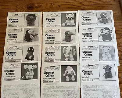 Annie's Pattern Club Cleanser Critters Lot Of 12 Vintage • $6.50