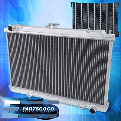 For 89-94 Nissan 240SX S13 SR20DET 2-Row Racing Dual Core Full Aluminum Radiator • $113.99