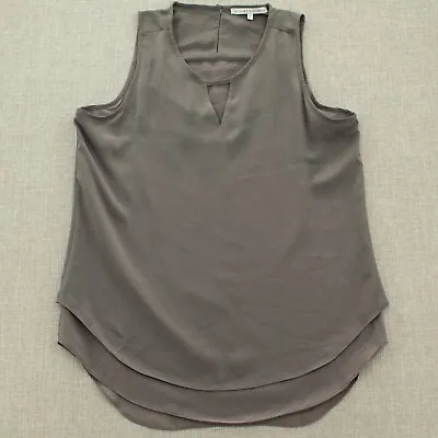 Violet & Claire Womens Blouse Top Round Neck Sleeveless Lightweight Gray Sz M • $20.88