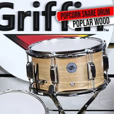 GRIFFIN Popcorn Snare Drum - 10x6 Oak Poplar Wood Shell Firecracker Soprano Head • $42