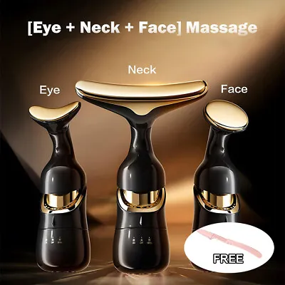 Face Massager Electric Facial LED Beauty Neck Face Lifting Anti Aging Care Women • £10.69