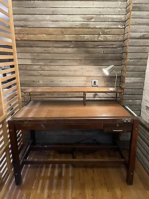 Vintage Oak Drafting Table - Antique Classic • $750