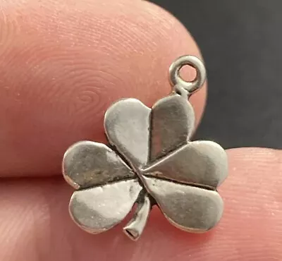 Vintage Sterling Silver Three Leaf Clover Charm Fine • $17.95