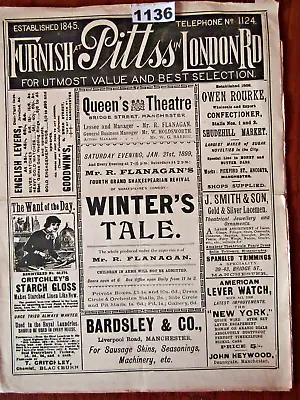 Manchester QUEEN'S THEATRE 1899  WINTER'S TALE  George F. Black Ada Neilson • £6