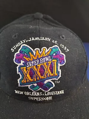 Vtg Super Bowl XXXI Strapback Hat Cap Packers Vs Patriots  *567 • $16