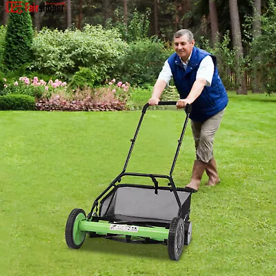 NEW! Manual Hand Push Grass Cutter Lawn Mower Garden Lawnmower 20  Cutting Width • £90.25