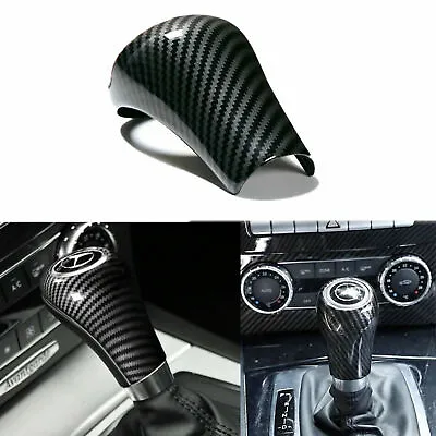 For Mercedes-Benz W204 C E G GLS Class Carbon Fiber Gear Shift Knob Cover Trim • $8.54