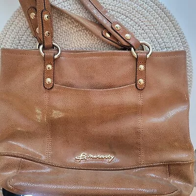 B Makowsky Leather Brown  Tote Handbag • $15