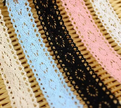 10 Yards Cotton Crochet Lace Trim Clothing Make Decoration Sewing DIY Craft • $4.99