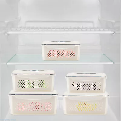 5 PCS Refrigerator Organizer Bins Fruits Vegetable Box Kitchen Food Container  • $17.10