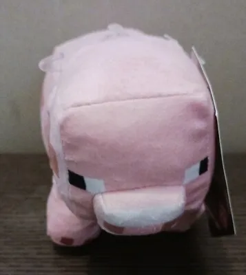 Mojang MInecraft Pink Pig Plush Stuffed Toy NWT Stuffed Animal 7” 2023 Edition • $10.91