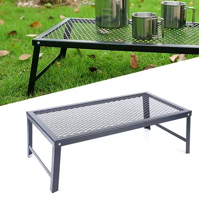 Foldable Camping Grill Fire Pit Grate Campfire Cooking Portable Stand Equipment • $31