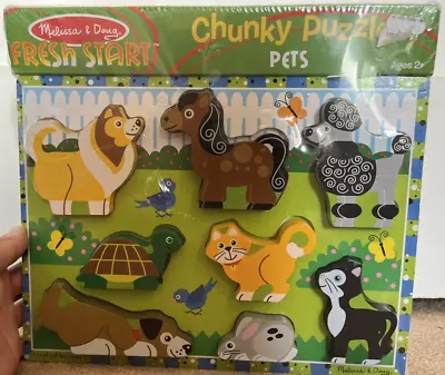 Melissa & Doug Pets Wooden Chunky Puzzle New • $14