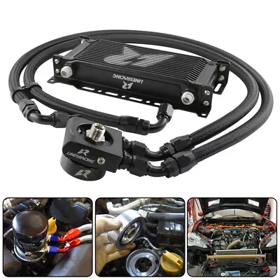 $184.15 • Buy 15 Row Oil Cooler Kit Thermostatic For Subaru BRZ Scion FR-S FA20 2013+ Black