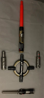 $25.49 • Buy Star Wars Hasbro Bladebuilders Spin Action Lightsaber With Attachments 5 Parts