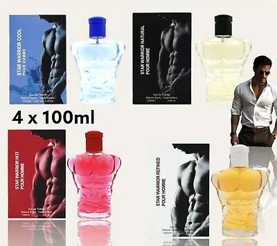 4 X 100ml Men’s Perfume Eau De Toilette Spray Gift Pack Men’s Fragrance Set • £11.99