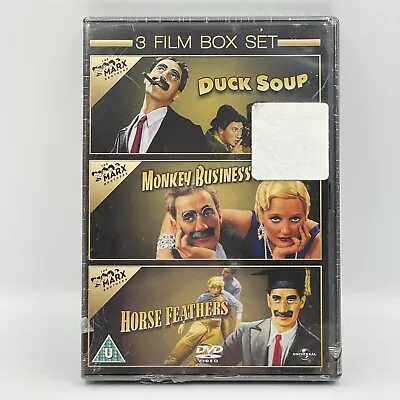 The Marx Brothers [DVD] 3 Films Duck Soup/Monkey Business/Horse Feathers  Sealed • £9.99