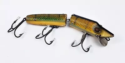 Heddon 7350 Musky Jointed Vamp Lure Pike Scale MI C 1930s • $9.99