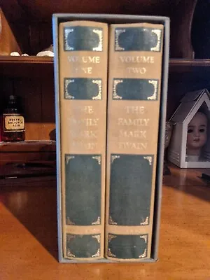 The Family Mark Twain ~ 2 Volume Slipcased Set ~ Hardcover Books Odd Rare Sawyer • $32.99