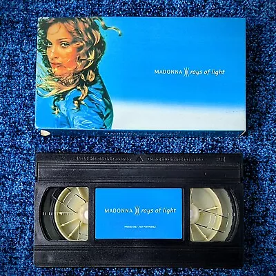 MADONNA PROMO VHS RAYS OF LIGHT UK 1999 PAL BOX Frozen Drowned World VIDEOS • $200