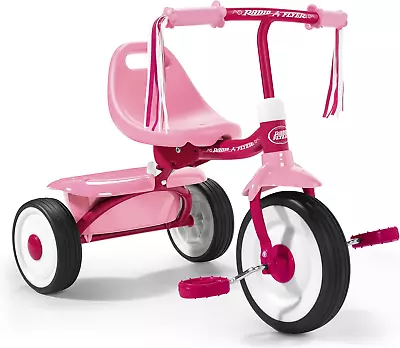 Radio Flyer Fold 2 Go Tricycle Outdoor Toddler Trike Pink Fully Assembled Age • £83.20