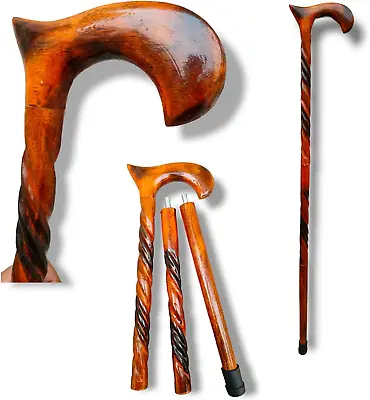 $37.84 • Buy Walking Stick Cane Men Canes Wooden Sticks Handcrafted Best Wood For Mens And Wo