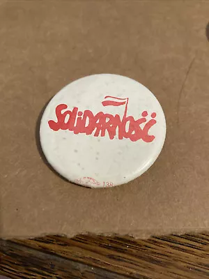 SOLIDARNOSC Solidarity 1981 Polish Labor Union Support Button Pin In Polish • $8