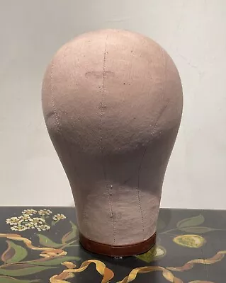 Vintage Cotton Canvas Cloth Millinery Mannequin Head #23 • $24.99