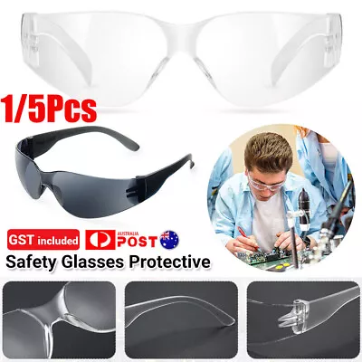 1/5pcs Eye Protect Goggle Safety Glasses Tinted Hammer Smoke Lens Bulk Work CZ • $8.51