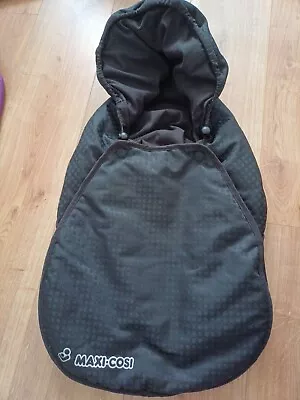 Genuine Maxi-Cosi Cabriofix Rock Car Seat Footmuff CosyToes Black Raven Pebble • £15