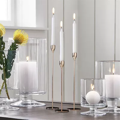 £12.92 • Buy Taper Candle Holders Candlesticks Set Of 3 Metal Single Tall Candles Stick Decor