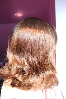 $500 • Buy Irene's Human Hair Wig Sheitel Mono Top Dolce Wavy Medium Cap Brown Bangs