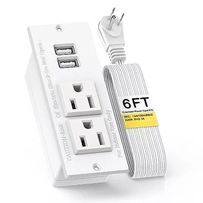 Recessed Outlet Desk Outlets With USB Ports Recessed Power Strip With 2-Socke... • $24.42