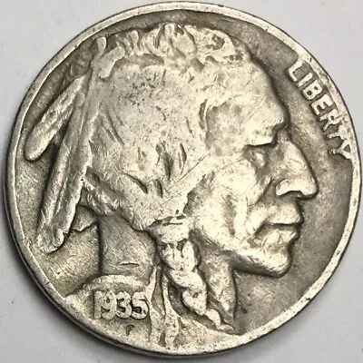 1935 United States Buffalo Nickel - Fine (F) KM#134 - BN35PF • $1.84