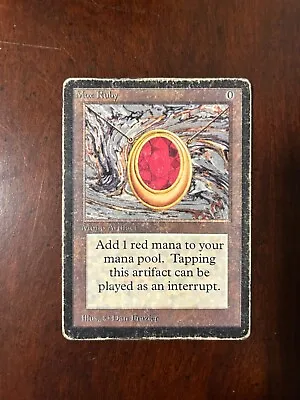 Mox Ruby | MtG Magic Beta Edition | English | Damaged (DMG) • $4752