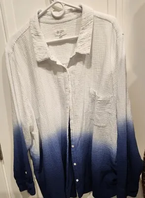 $15.90 • Buy Blue Dip Dye Shirt Size 4X