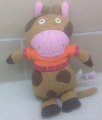 £2.25 • Buy Latitude Enfant Mona The Brown Cow Grannimals Knitted Soft Toy  The Wooly Family