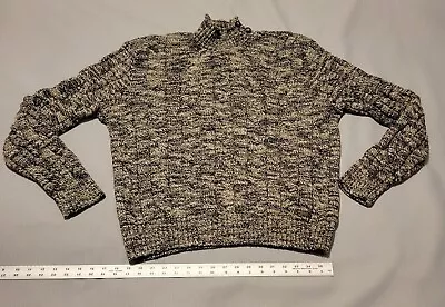 Vintage Polo Ralph Lauren Sweater Mens XL Beige Black Cable Knit Fisherman Dad • $29.99