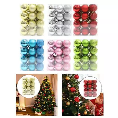 24Pcs Christmas Balls Ornaments Bulk Christmas Decorations Shatterproof • $13.16
