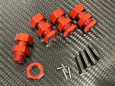 Aluminum 17 Mm Hex Extension Widener Kit For Arrma VENDETTA 4X4 3S BLX Red • $17.99