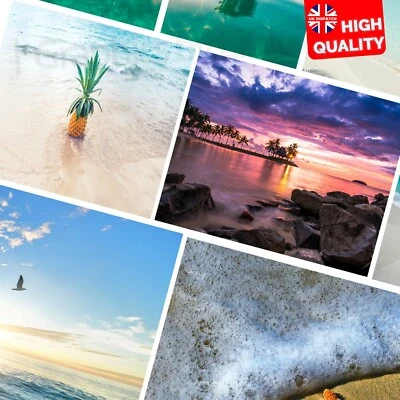 £35.20 • Buy Beach Wall Art CANVAS Prints Tropical Sunsets Ocean Sea Bathroom Picture Décor