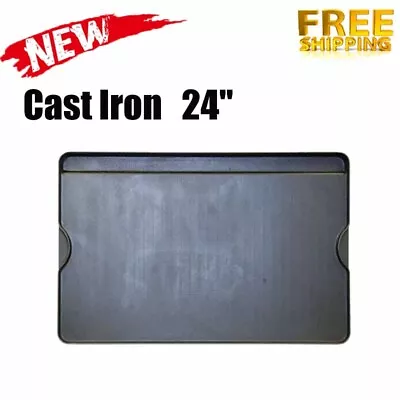 24  Reversible Pre-seasoned Cast Iron Grill & Griddle Combo Flat Top Griddle NEW • $128.99