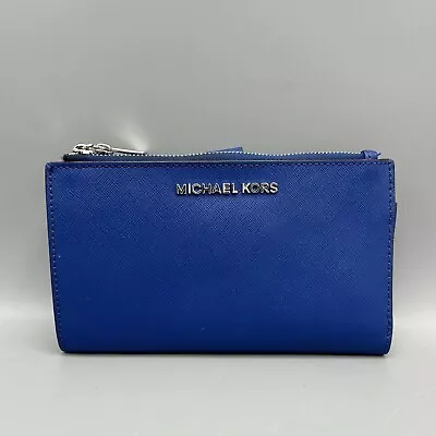 Michael Kors Travel Wallet Leather Royal Blue 7 X 4 1/4” • $25.97