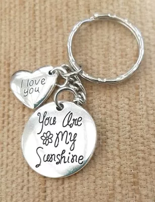 You Are My Sunshine & Large Hollow I Iove You Heart Keyring Bag Purse Charms • £3.75