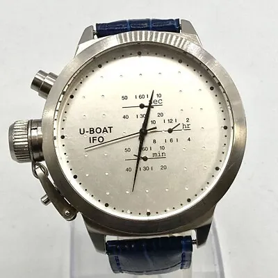 U-BOAT IFO Limited Edition Men's Chronograph Watch Quartz Movement 1000 Silver D • $575