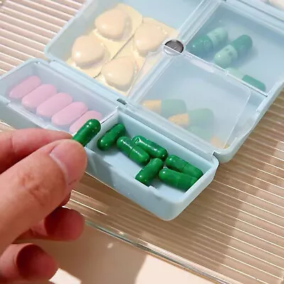 Weekly Pill Box Portable Pill Dispenser Vitamins Magnet Folding Storage Cases@ • $2.99
